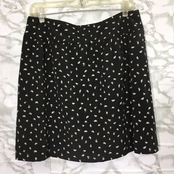 ANN TAYLOR LOFT BLACK WHITE MINI SKIRT 6 - Picture 2 of 12